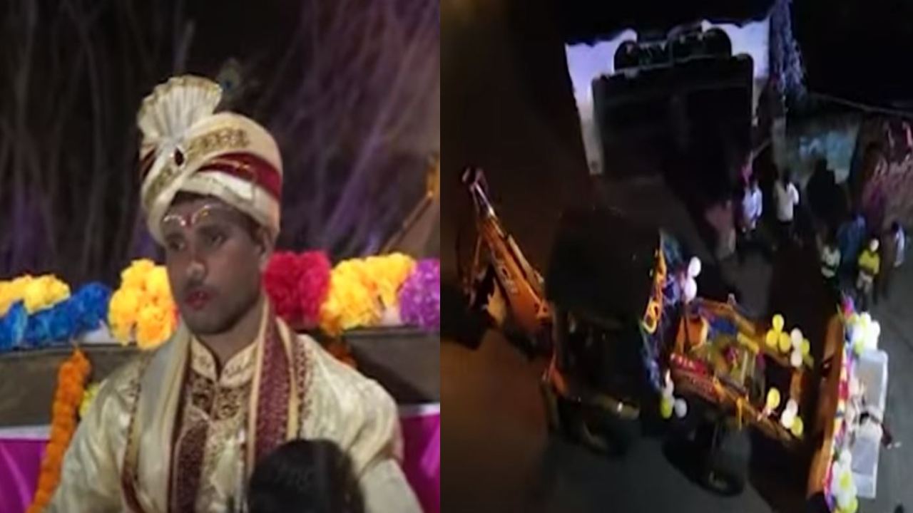 strange wedding procession : జెసిబిలో పెళ్లిమండపానికి వచ్చిన పెళ్లికొడుకు.. కారణం తెలిస్తే ఆశ్చర్యపోతారు.. strange wedding procession : జెసిబిలో పెళ్లిమండపానికి వచ్చిన పెళ్లికొడుకు.. కారణం తెలిస్తే ఆశ్చర్యపోతారు..