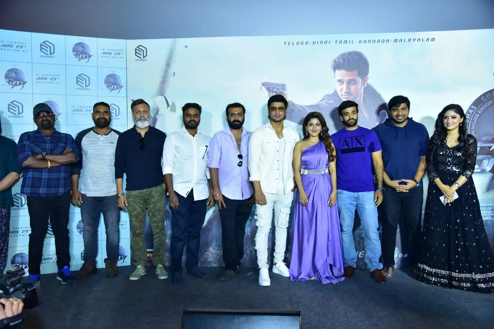 Nikhil Siddhartha Iswarya Menon photos at SPY Movie teaser event