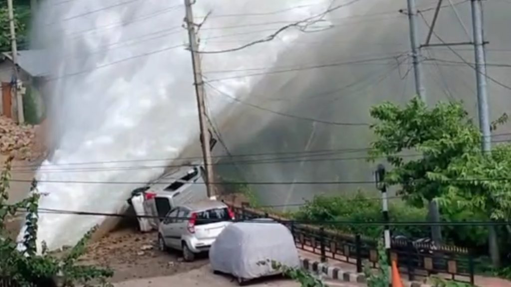 Pipeline burst in Guwahati