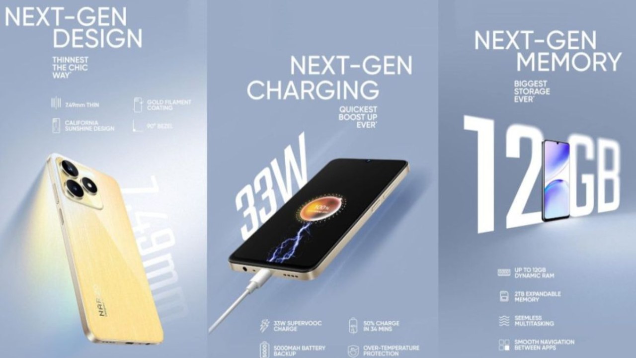 Realme to launch its slimmest smartphone Narzo N53 in India