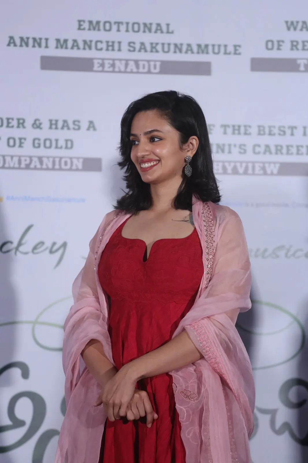 Santosh Soban Malavika Nair Photos at Anni Manchi Sakunamule success meet