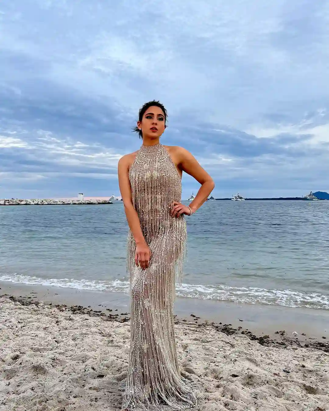 Sara Ali Khan sea sight photoshoot at 75th Cannes Film Festival