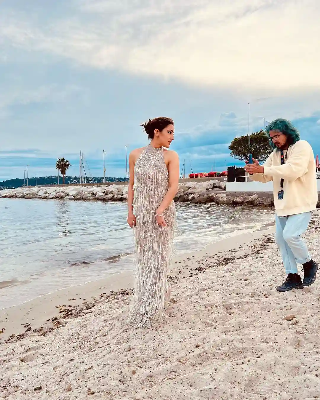 Sara Ali Khan sea sight photoshoot at 75th Cannes Film Festival