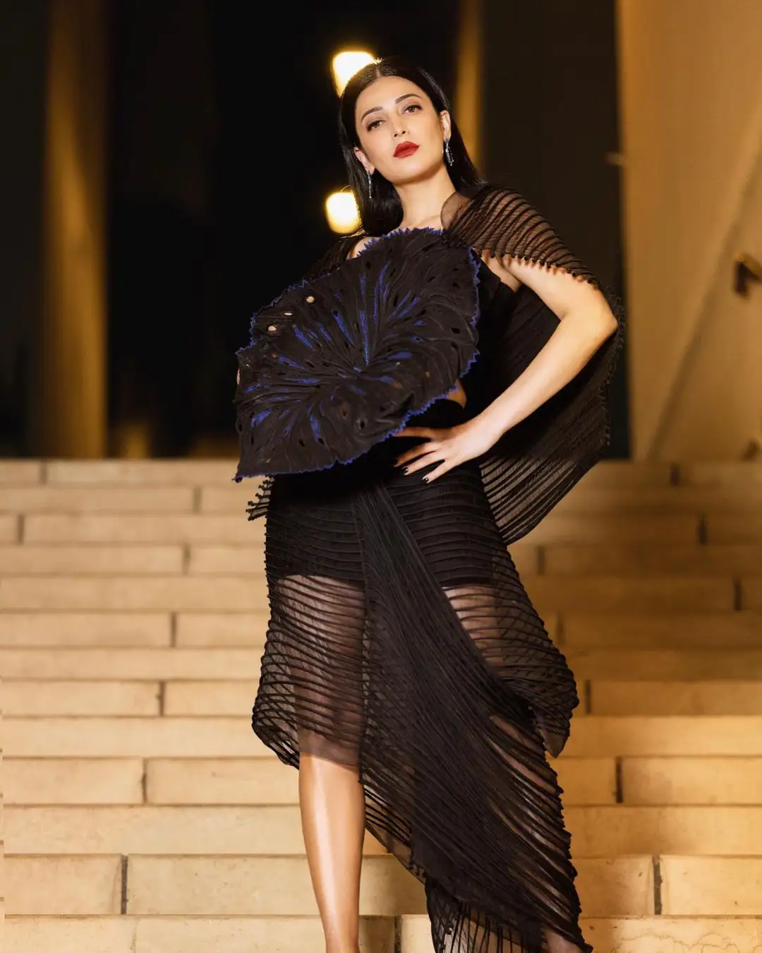 Shruti Haasan appears in Black Dress at Cannes film Festival 2023  