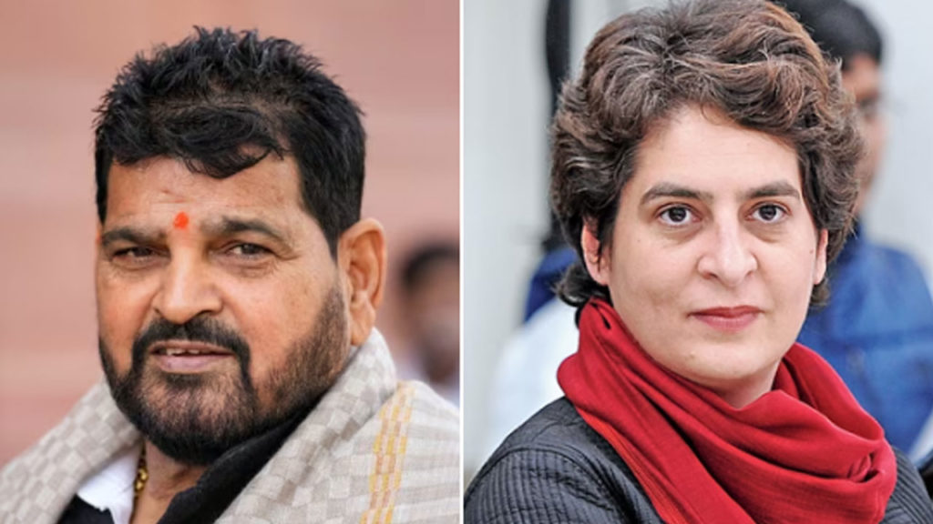 WFI chief Brij Bhushan challenge to Priyanka Gandhi to contest elections against him from anywhere
