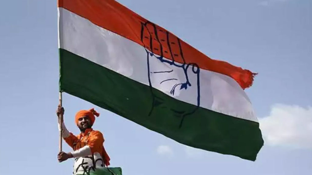 Congress party is forwarding in seat share and vote share in karnataka polls