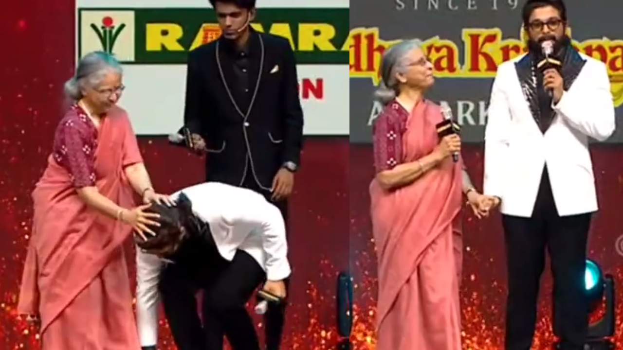 Allu Arjun : 30 ఏళ్ళ తర్వాత ఆమెను కలిసిన అల్లు అర్జున్.. కాళ్లకు నమస్కారం చేసి ఆమె నంబర్ 1 అంటూ ఎమోషనల్.. Allu Arjun : 30 ఏళ్ళ తర్వాత ఆమెను కలిసిన అల్లు అర్జున్.. కాళ్లకు నమస్కారం చేసి ఆమె నంబర్ 1 అంటూ ఎమోషనల్..