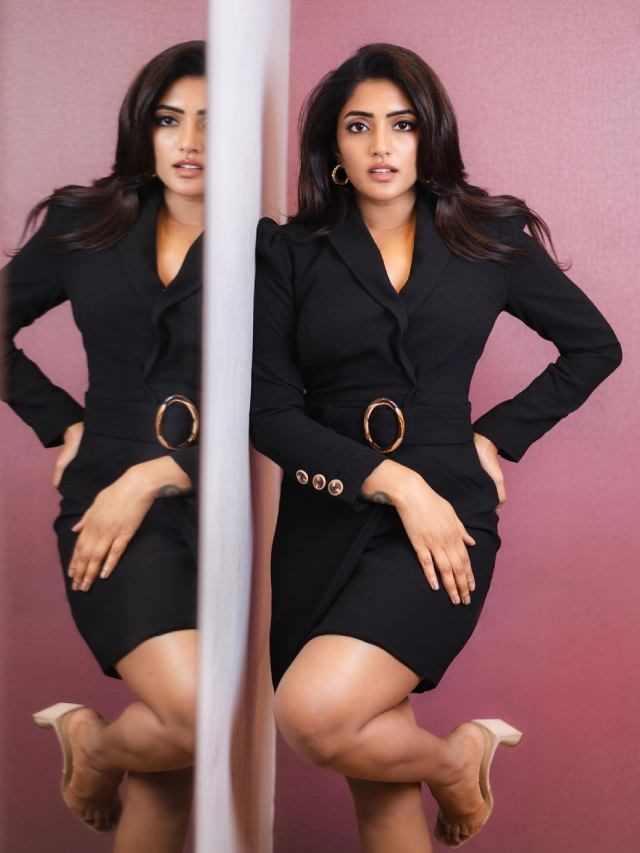 >బ్లాక్ అవుట్ ఫిట్ లో ఈషా రెబ్బా..