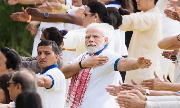 Prime Minister Narendra Modi in New York on the occasion of International Yoga Day