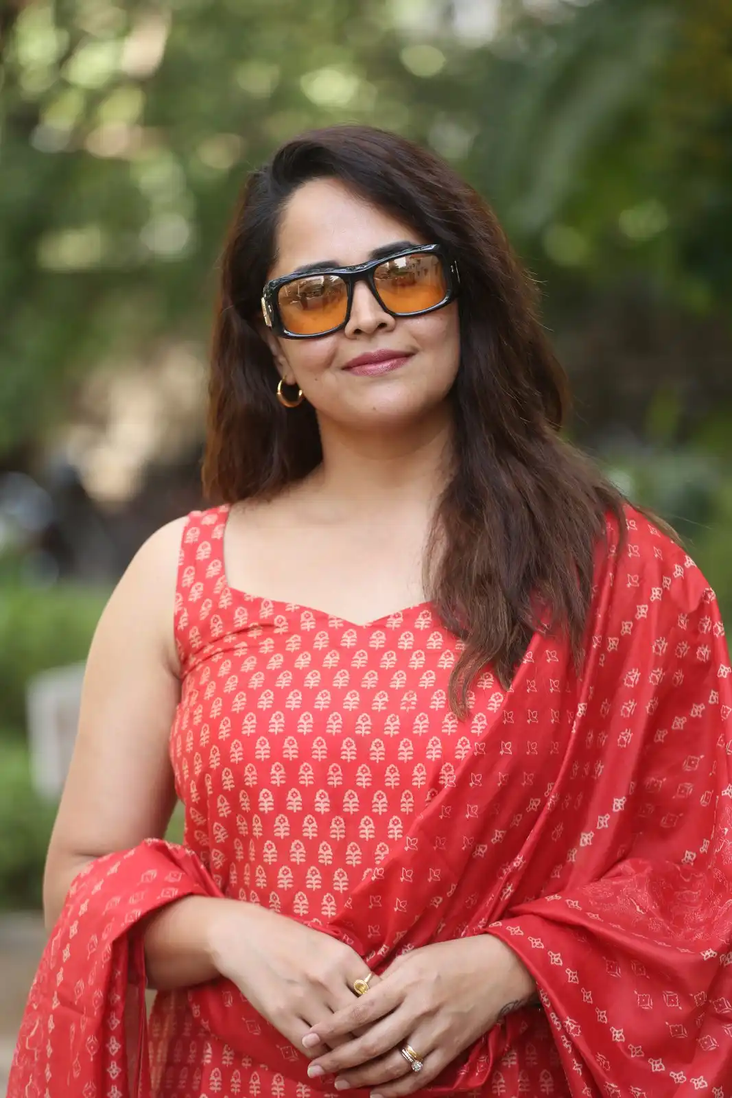 Anasuya Stylish Poses in Vimanam Movie Success Meet