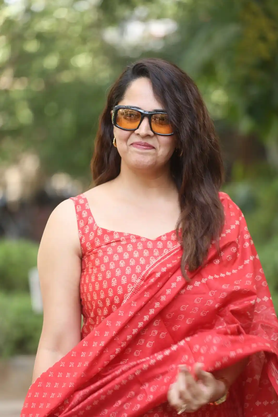 Anasuya Stylish Poses in Vimanam Movie Success Meet