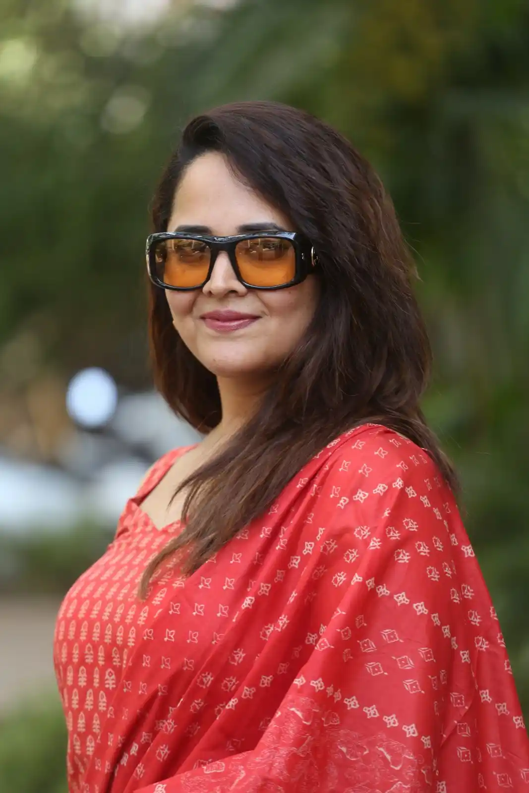 Anasuya Stylish Poses in Vimanam Movie Success Meet
