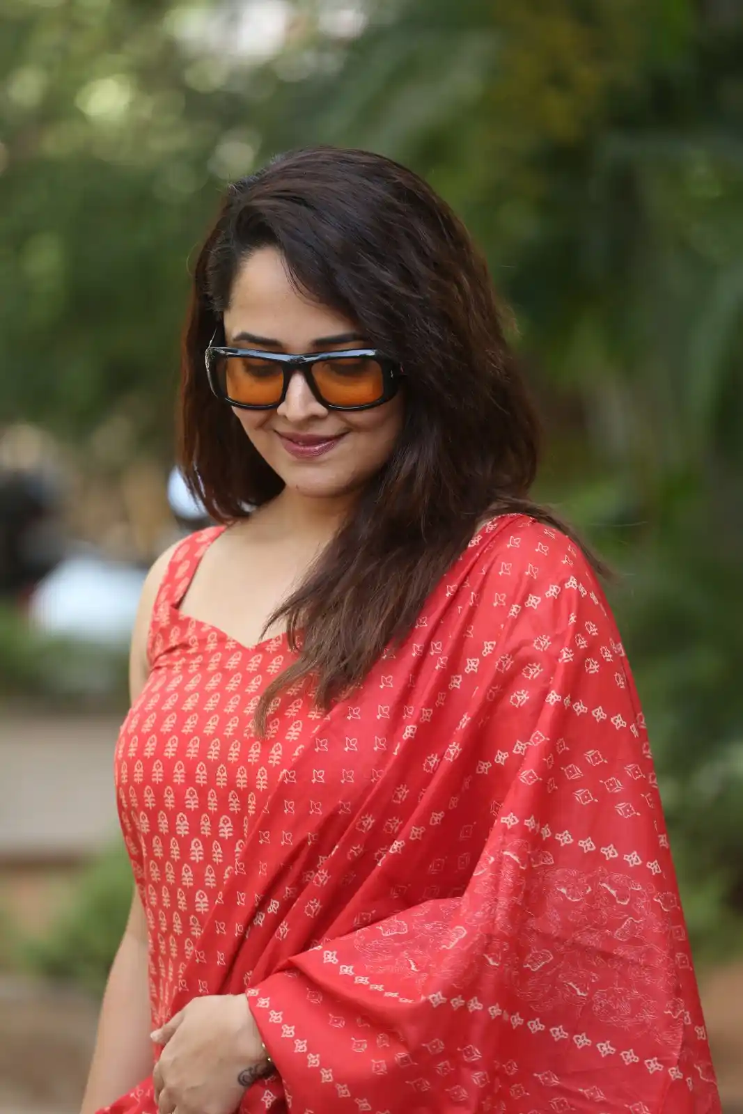 Anasuya Stylish Poses in Vimanam Movie Success Meet