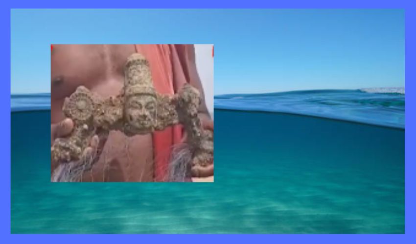 Lord Vishnu Statue In puducherry Sea