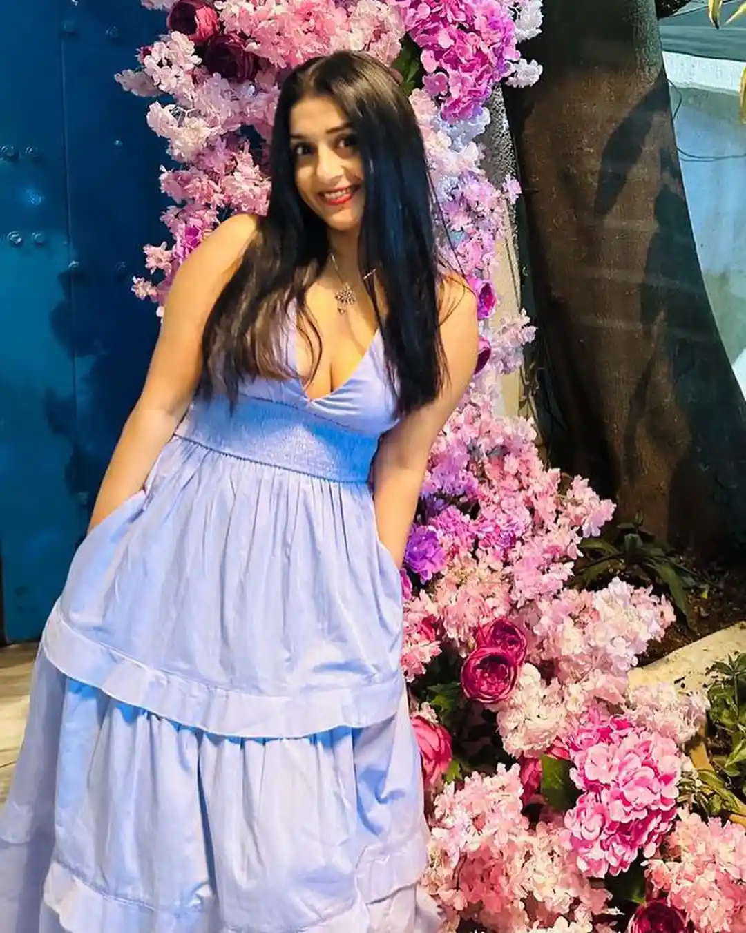 Meera Jasmine shines in Long frock with cute smile