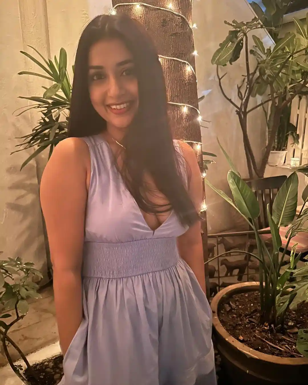 Meera Jasmine shines in Long frock with cute smile