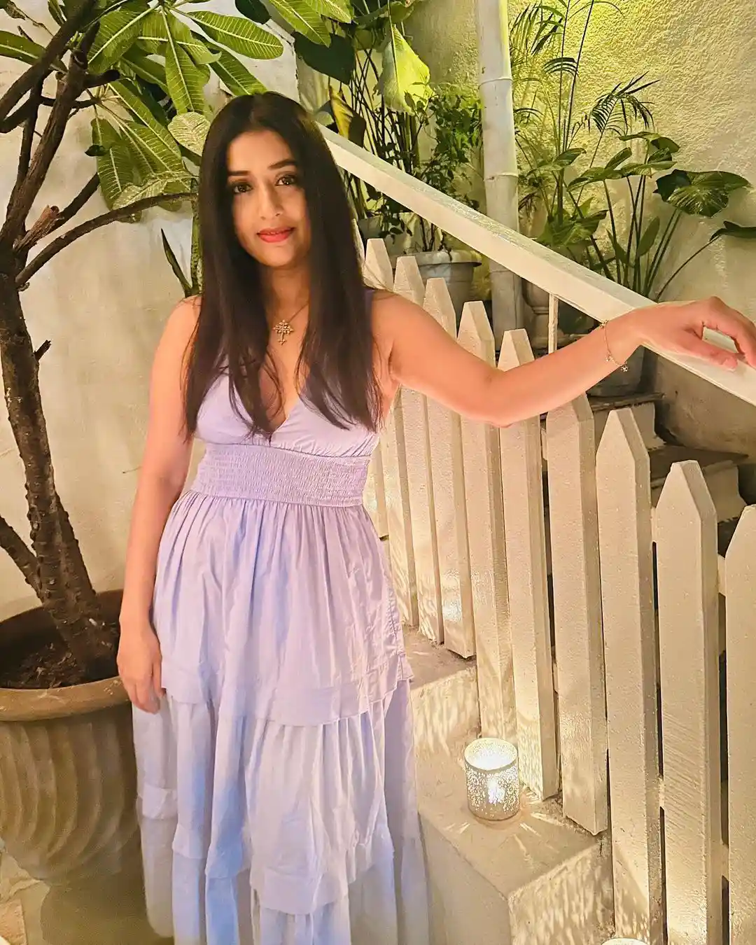 Meera Jasmine shines in Long frock with cute smile