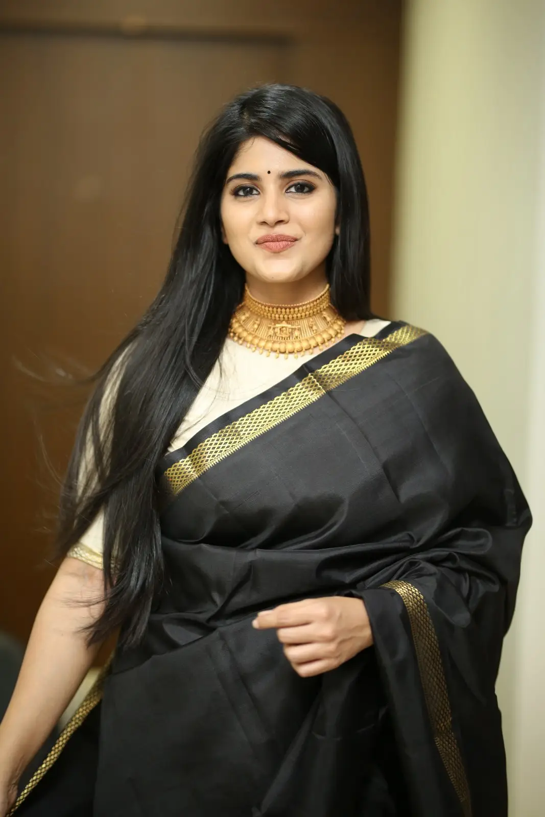 Megha Akash shines in Black Saree