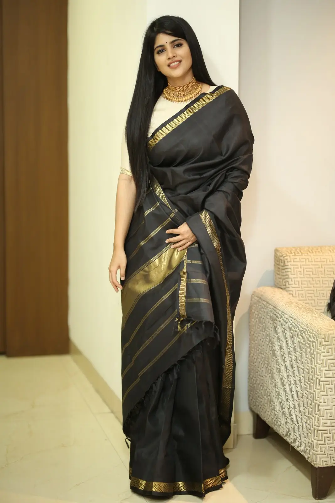 Megha Akash shines in Black Saree
