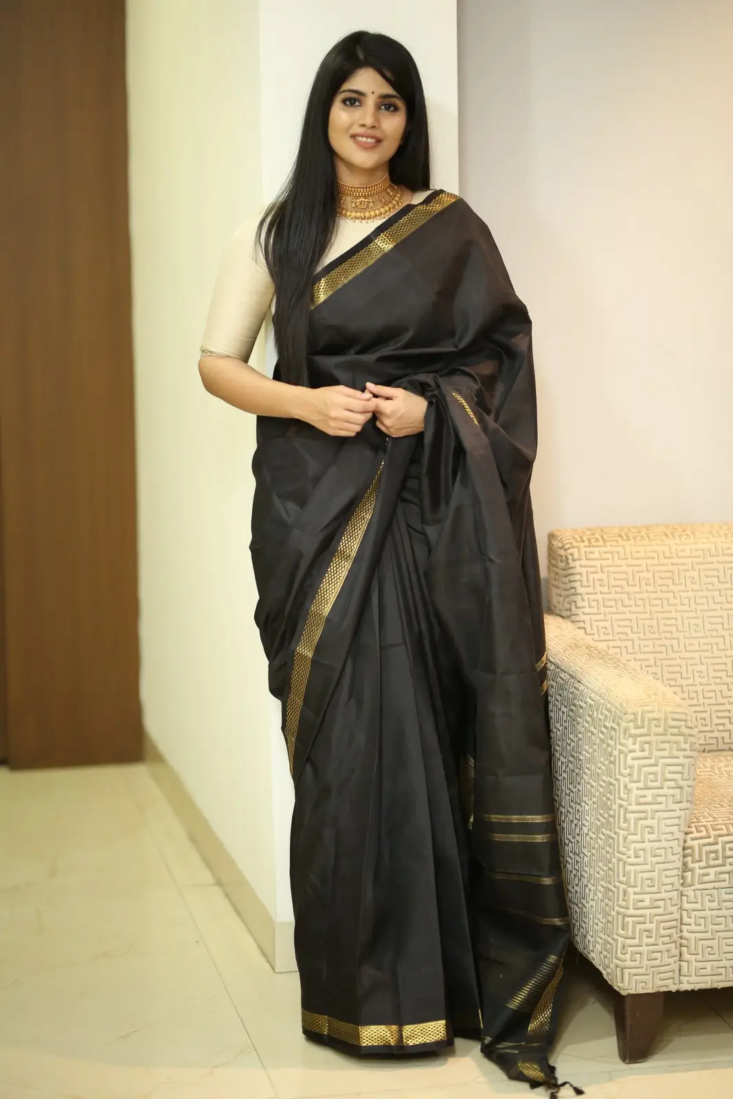 Megha Akash shines in Black Saree