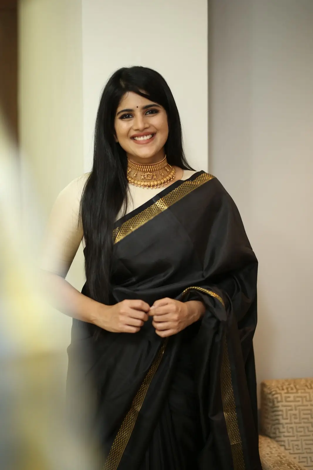 Megha Akash shines in Black Saree