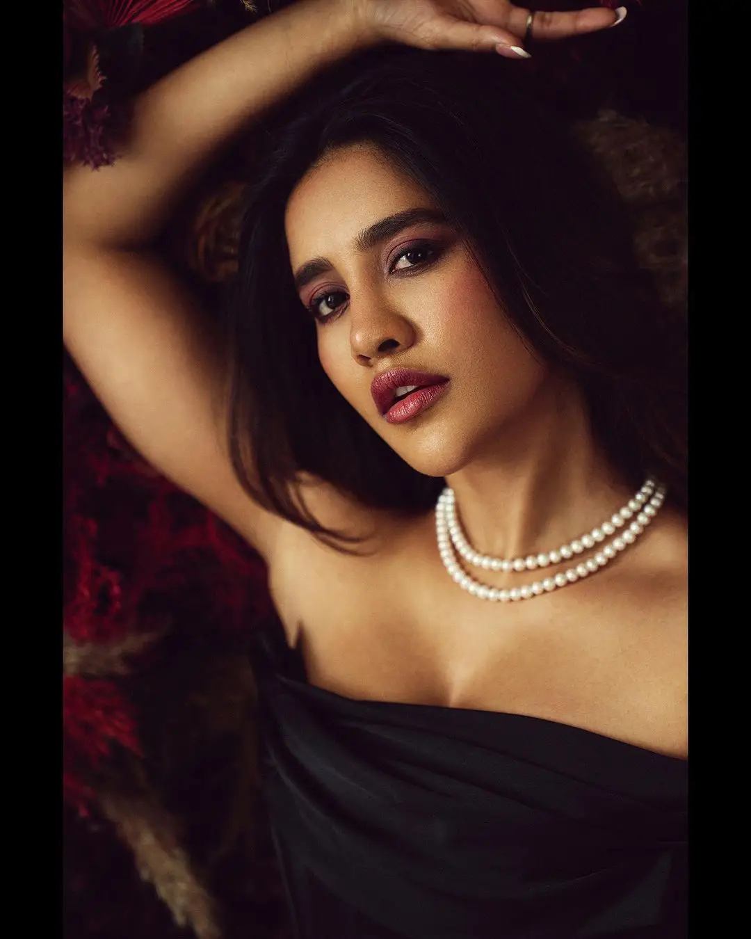 Nabha Natesh Sizzling Photo shoot in Black Dress