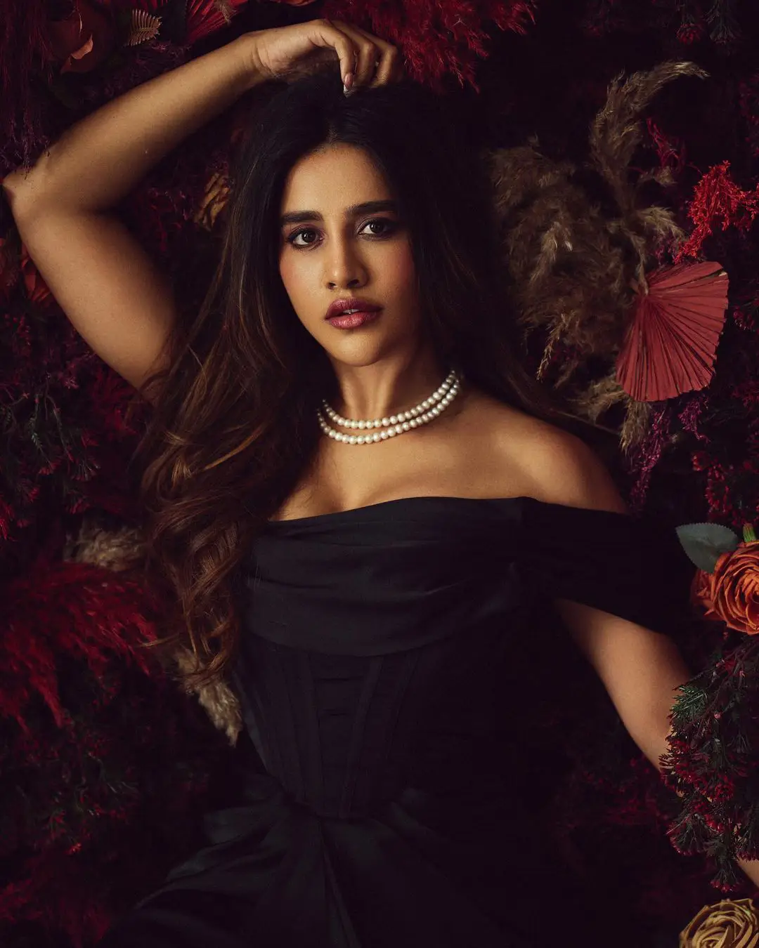 Nabha Natesh Sizzling Photo shoot in Black Dress