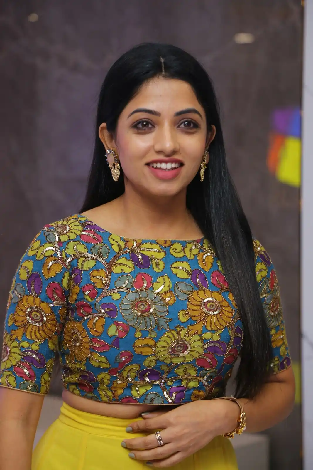 Navya Swamy Smiles cute in Intitinti Ramayanam Movie Event 