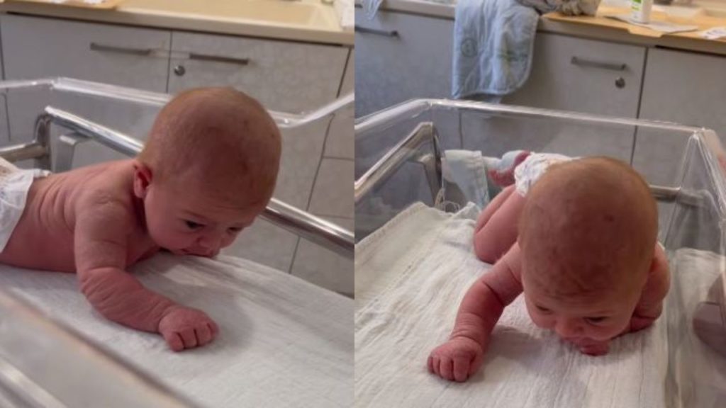 3 days old baby shocking video