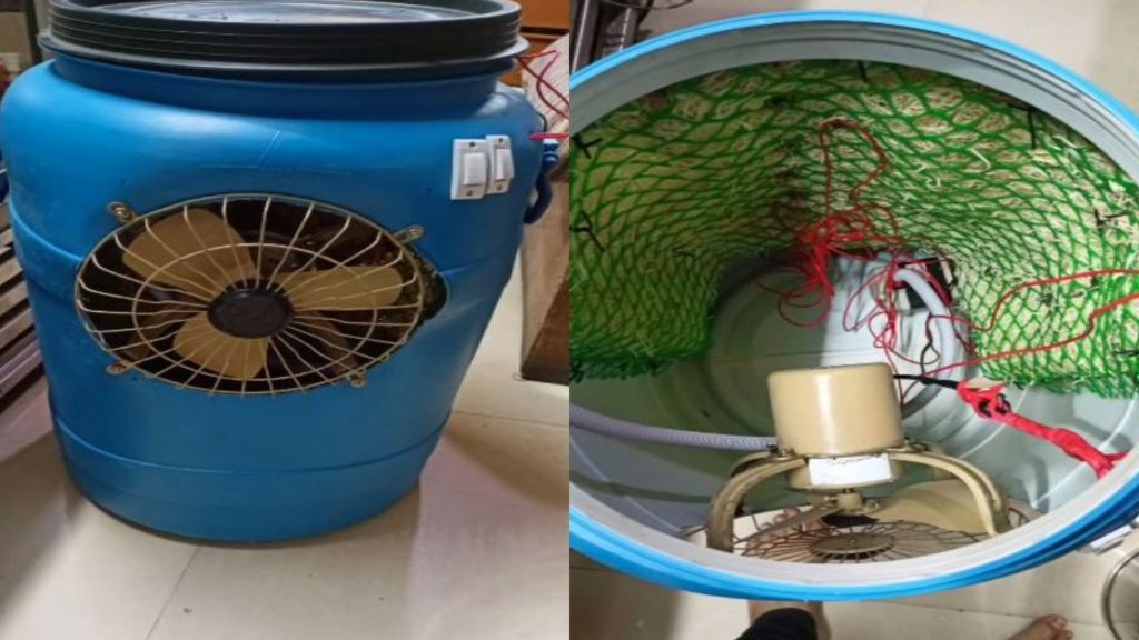 Cooler made of drum