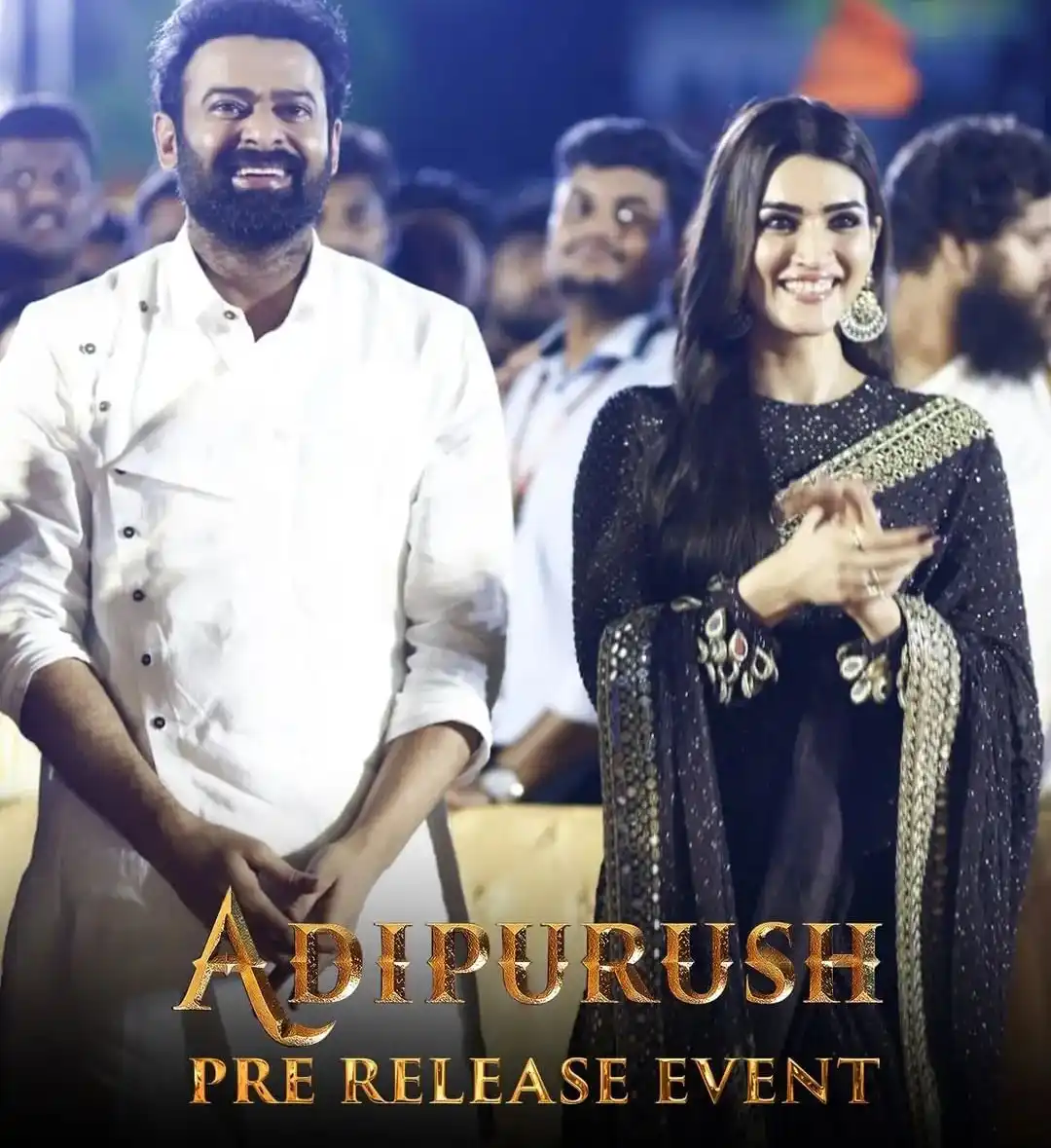 Prabhas and Kriti Sanon at Adipurush Pre Release Event 