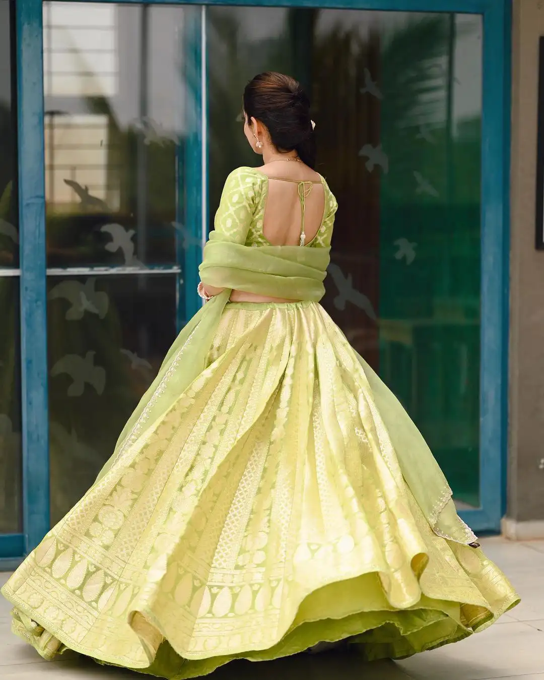 Pranita Subhash Shines in Gagra Choli Dress