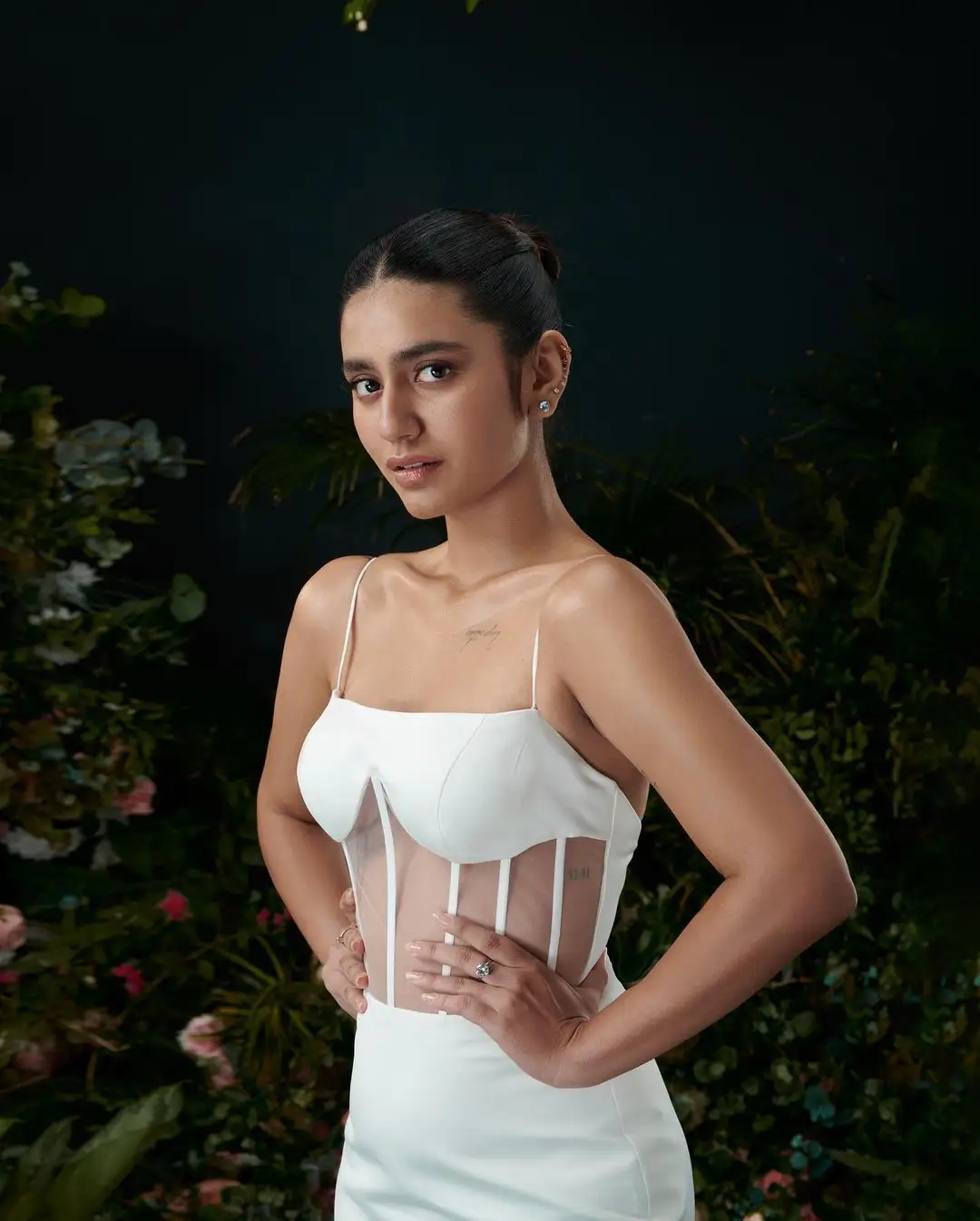 Priya Prakash Varrier stunning looks in White Dress