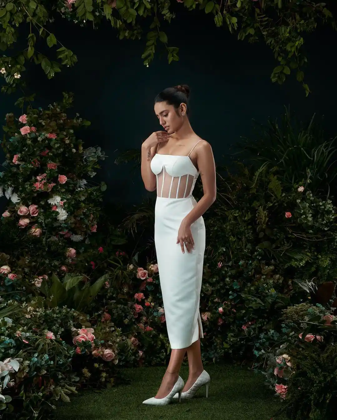 Priya Prakash Varrier stunning looks in White Dress