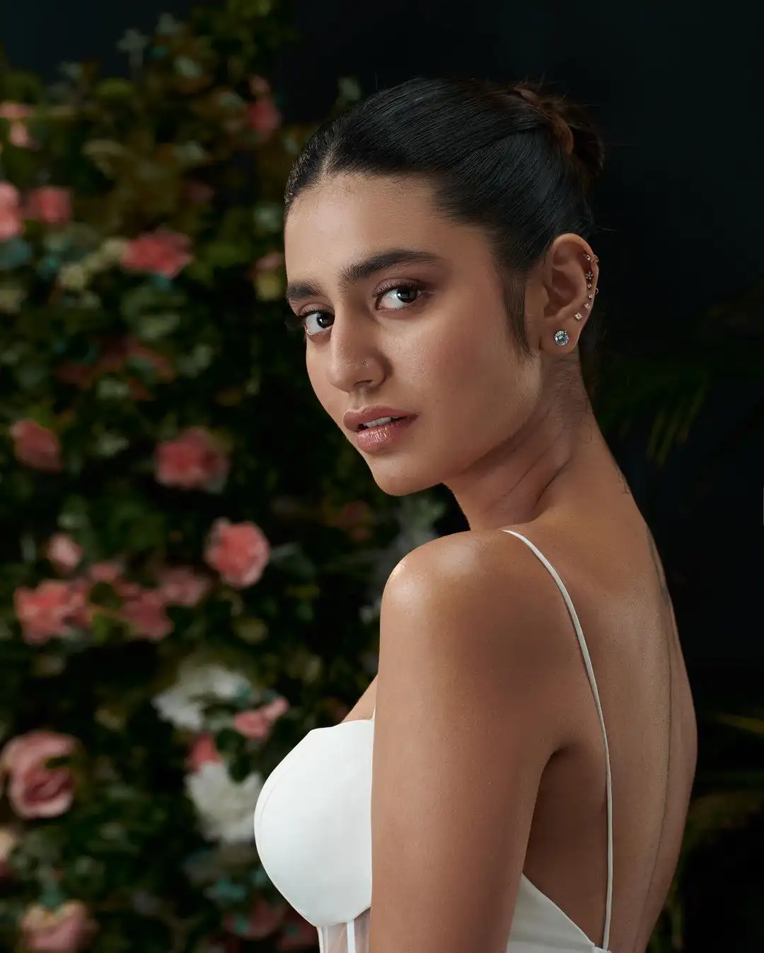 Priya Prakash Varrier stunning looks in White Dress