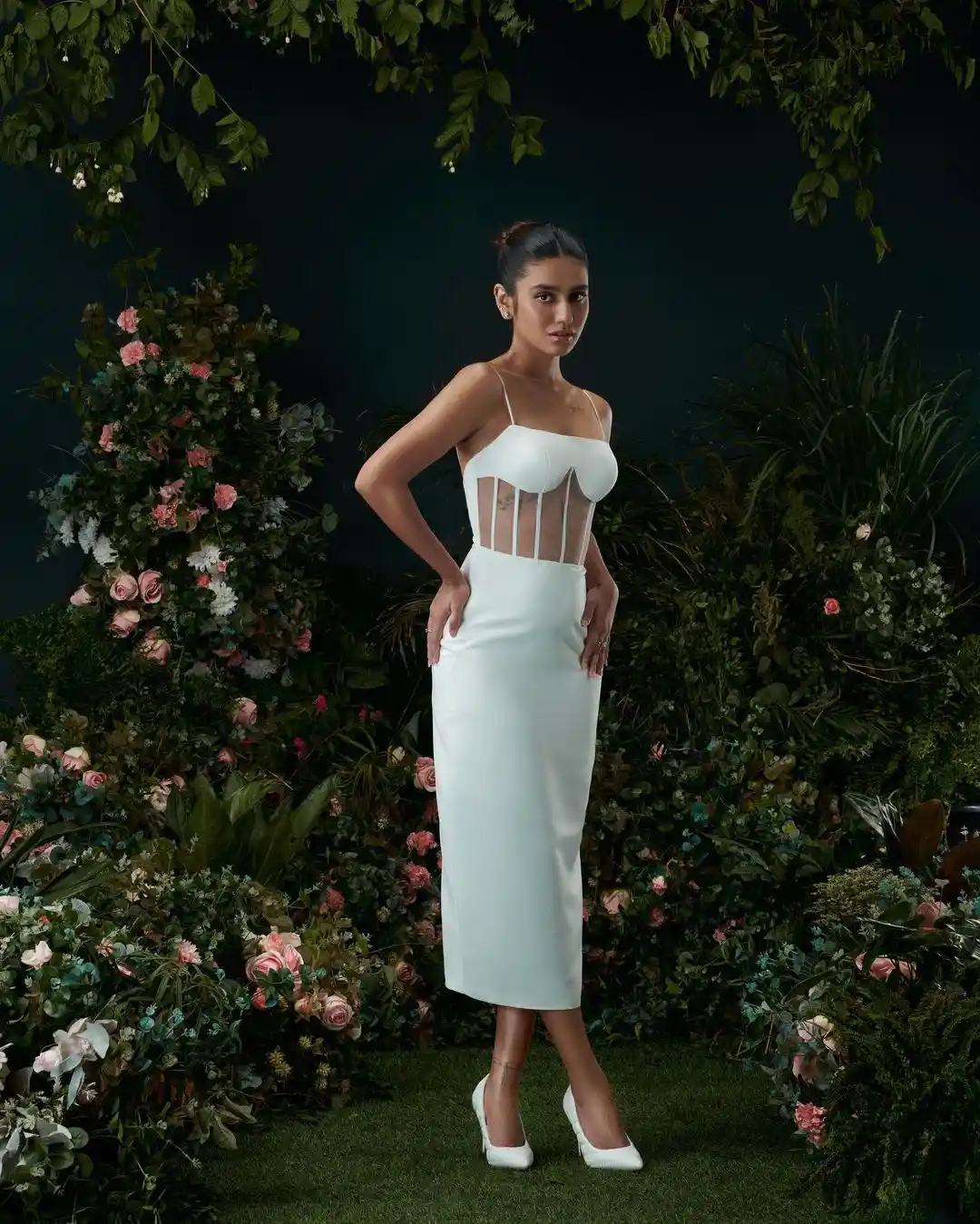 Priya Prakash Varrier stunning looks in White Dress