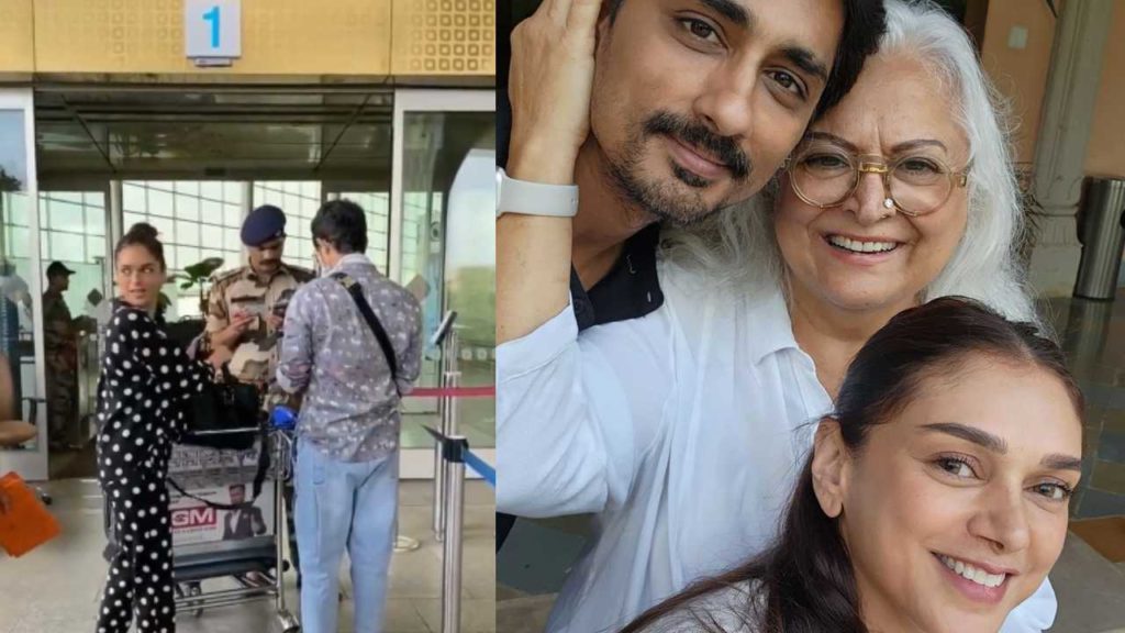 Siddharth and Aditi Rao Hydari went to Aditi Relatives home in jaipur after Sharwanand Marriage