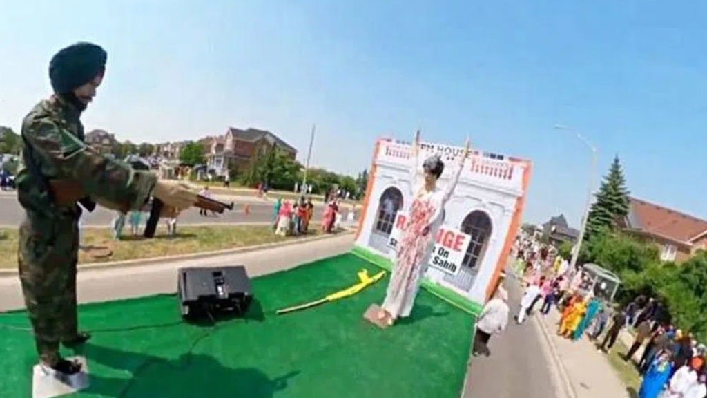Indira Gandhi assassination tableau not hate crime says Canadian agencies