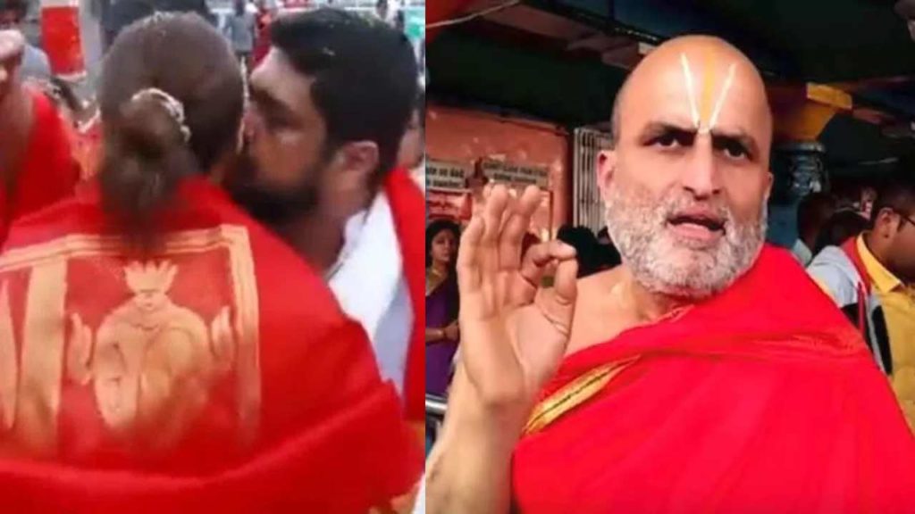 chilkur balaji temple chief priest fires on om raut and kriti sanon kiss issue