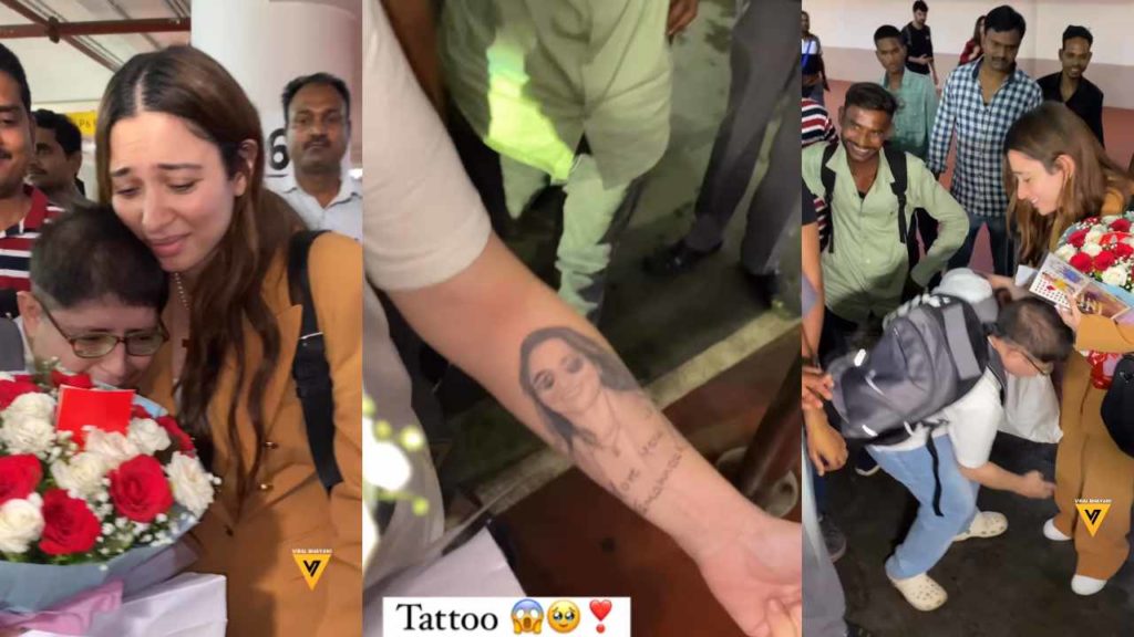 Tamannaah fan with tattoo on his hand Tamannaah got emotional