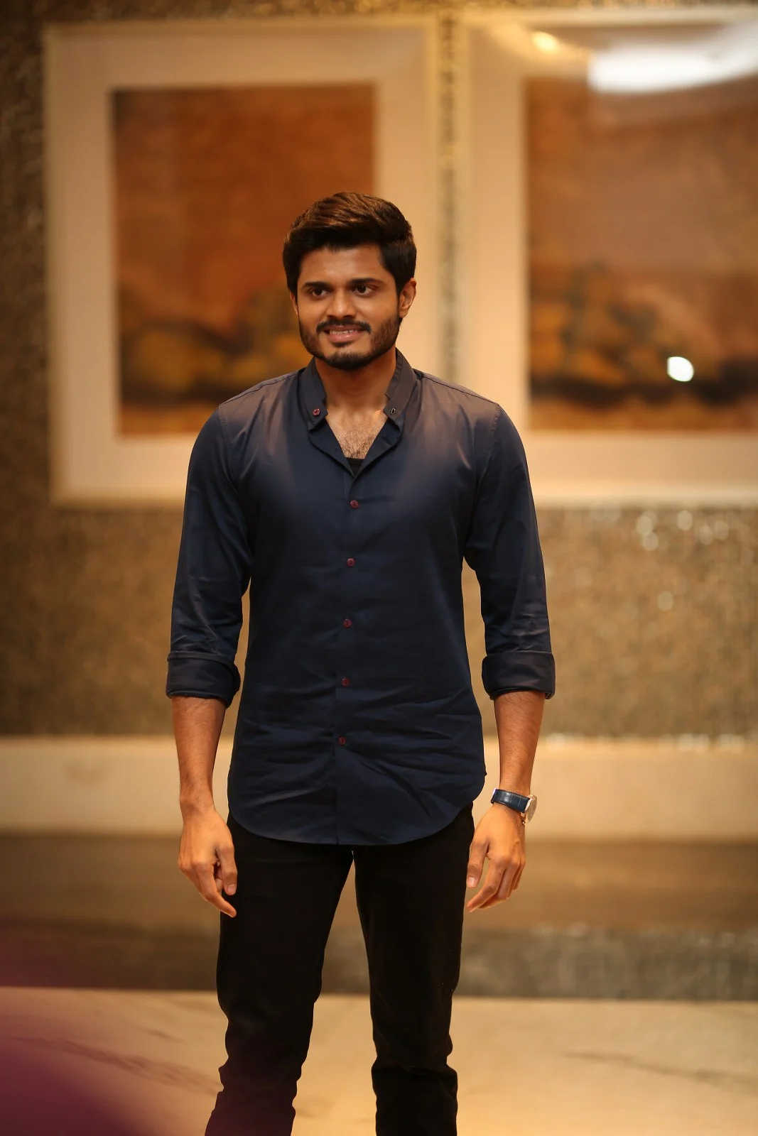 Anand Deverakonda Viraj Ashwin Vaishnavi Chaitanya Allu Arjun at Baby movie event