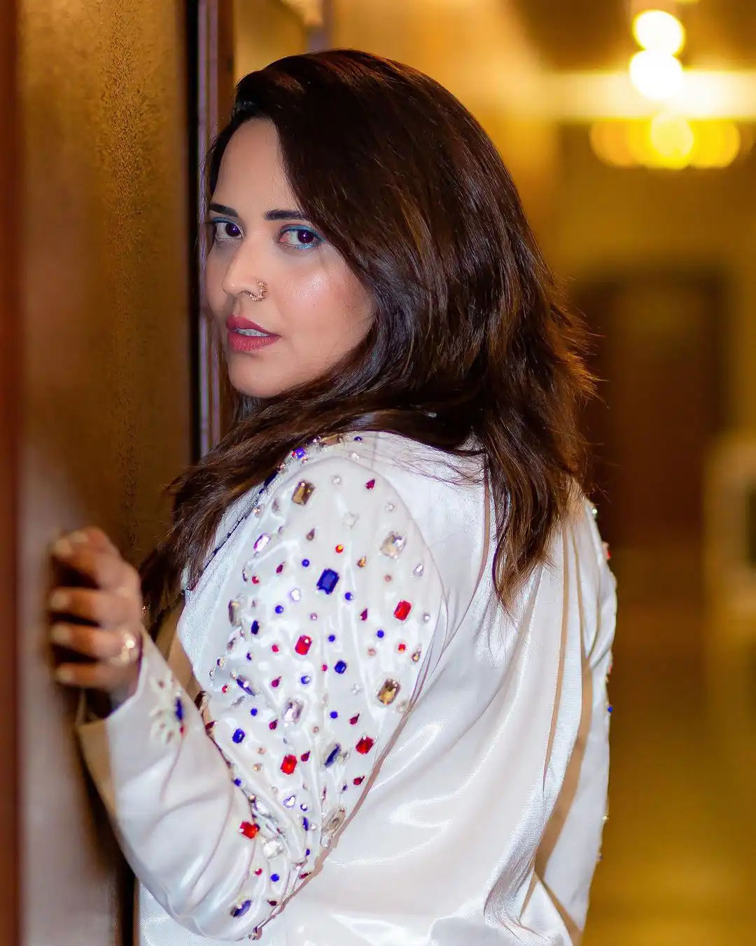 Anasuya Super Looks in Short Dress at America Event