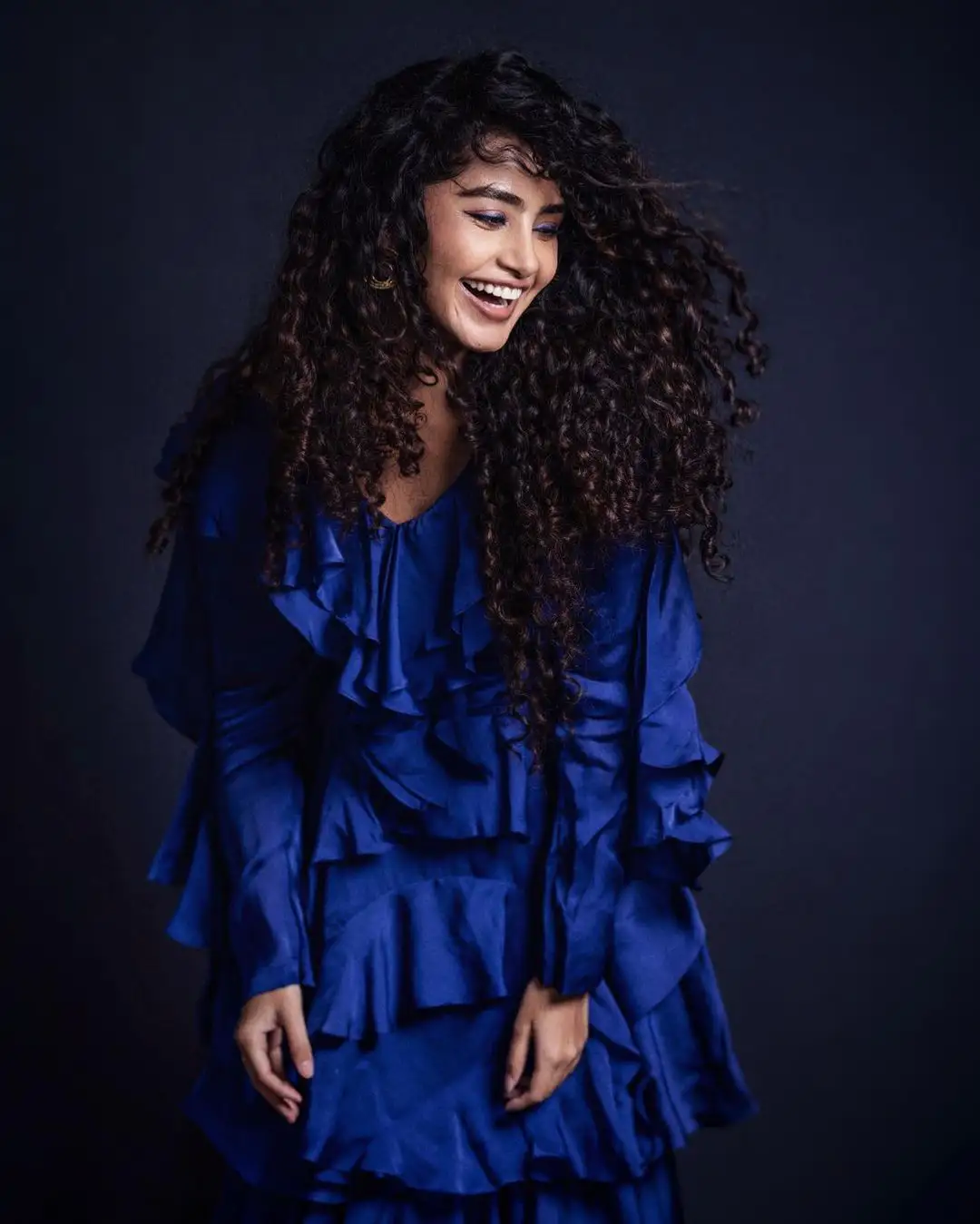 Anupama Parameswaran Cute Looks with Curly Hair
