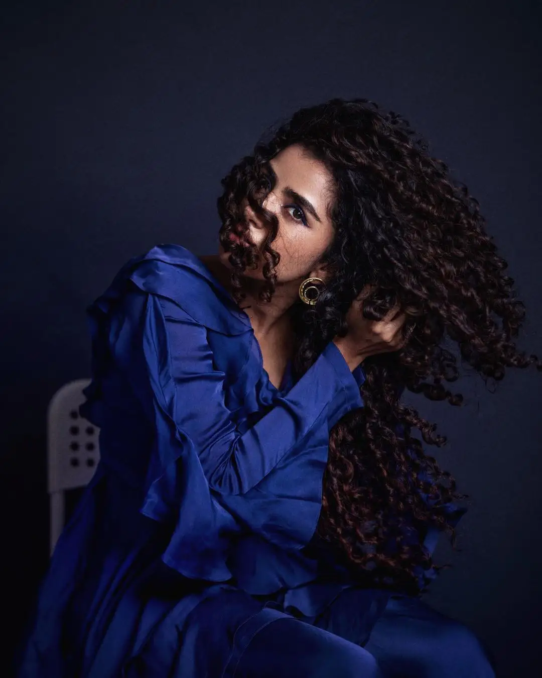Anupama Parameswaran Cute Looks with Curly Hair