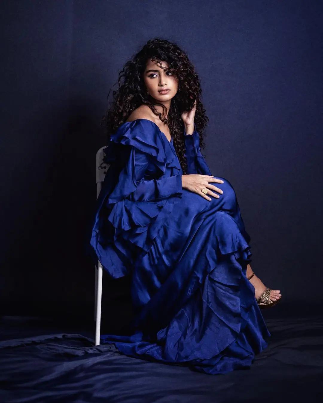 Anupama Parameswaran Cute Looks with Curly Hair