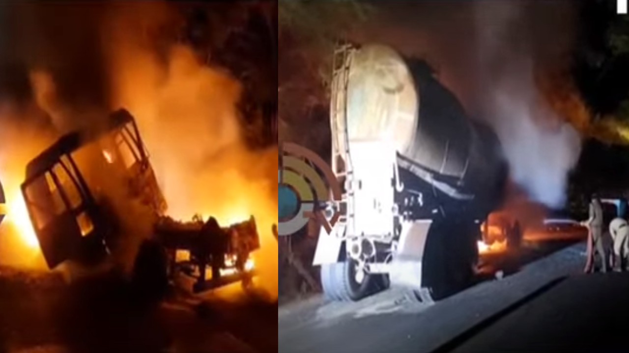 Road Accident : భద్రాద్రి కొత్తగూడెం జిల్లాలో రోడ్డు ప్రమాదం.. ఢీకొన్న నాలుగు వాహనాలు, మూడు వెహికిల్స్ దగ్ధం Road Accident : భద్రాద్రి కొత్తగూడెం జిల్లాలో రోడ్డు ప్రమాదం.. ఢీకొన్న నాలుగు వాహనాలు, మూడు వెహికిల్స్ దగ్ధం