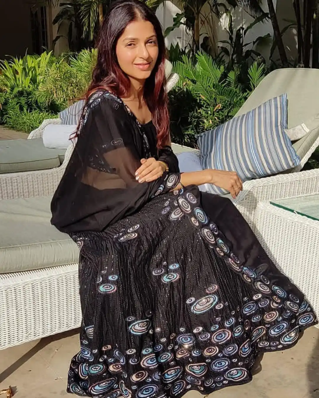 Bhumika Chawla shines in Black Ghagra Dress