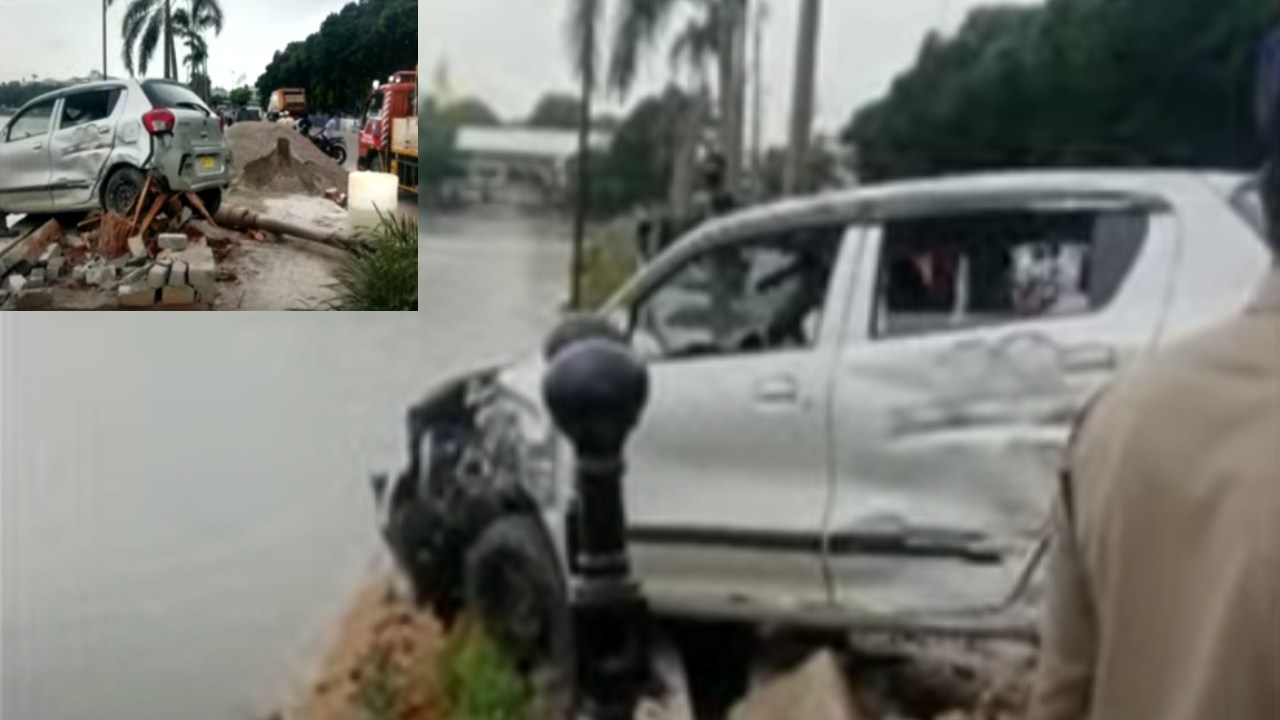 Tank Bund Car Accident : హైదరాబాద్ ట్యాంక్ బండ్ పై కారు బీభత్సం Tank Bund Car Accident : హైదరాబాద్ ట్యాంక్ బండ్ పై కారు బీభత్సం