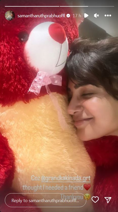 Grand Kakinada hotel gifted Teddy Bear to Samantha Post viral