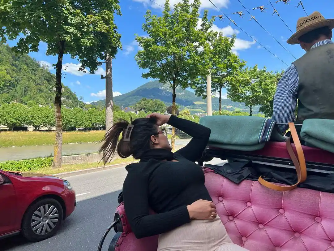 Ketika Sharma Photos from Bro Movie Song Shoot in Austria